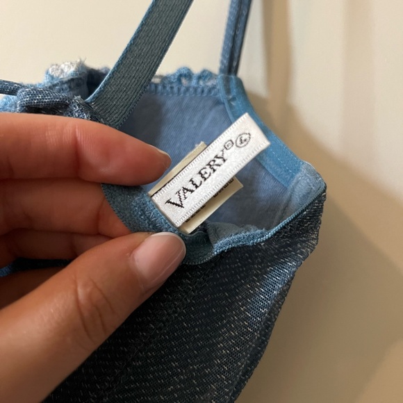 Valery - luxury Blue Denim Corset Top Made in Italy (size 2/4 xs/s) - Picture 6 of 8